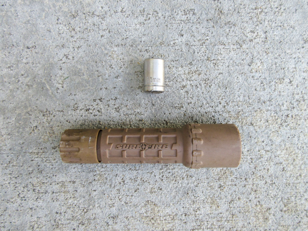11mm socket and old Surefire flashlight