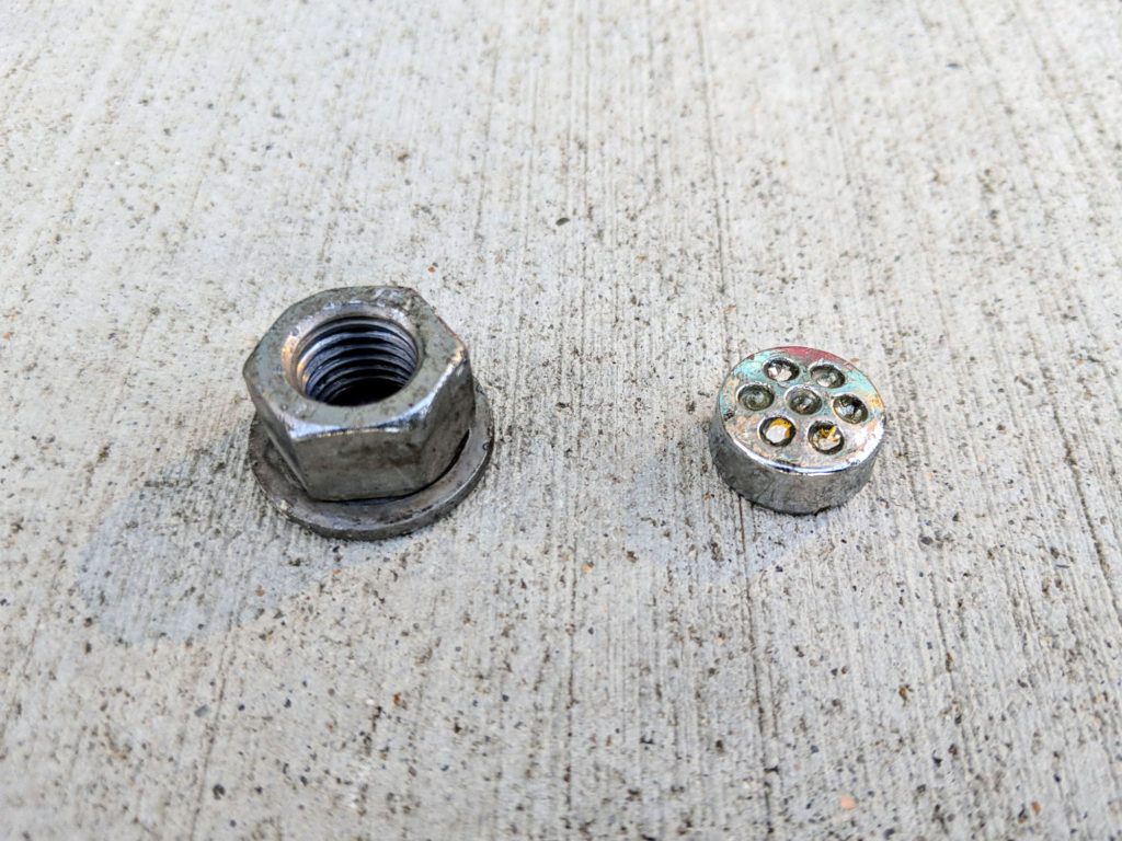 Washer nut and some other metal round thingy