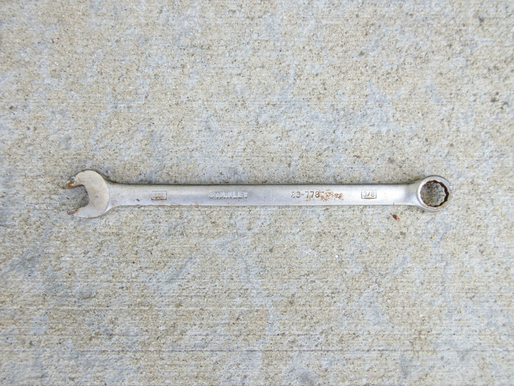 3/8" Stanley open end wrench