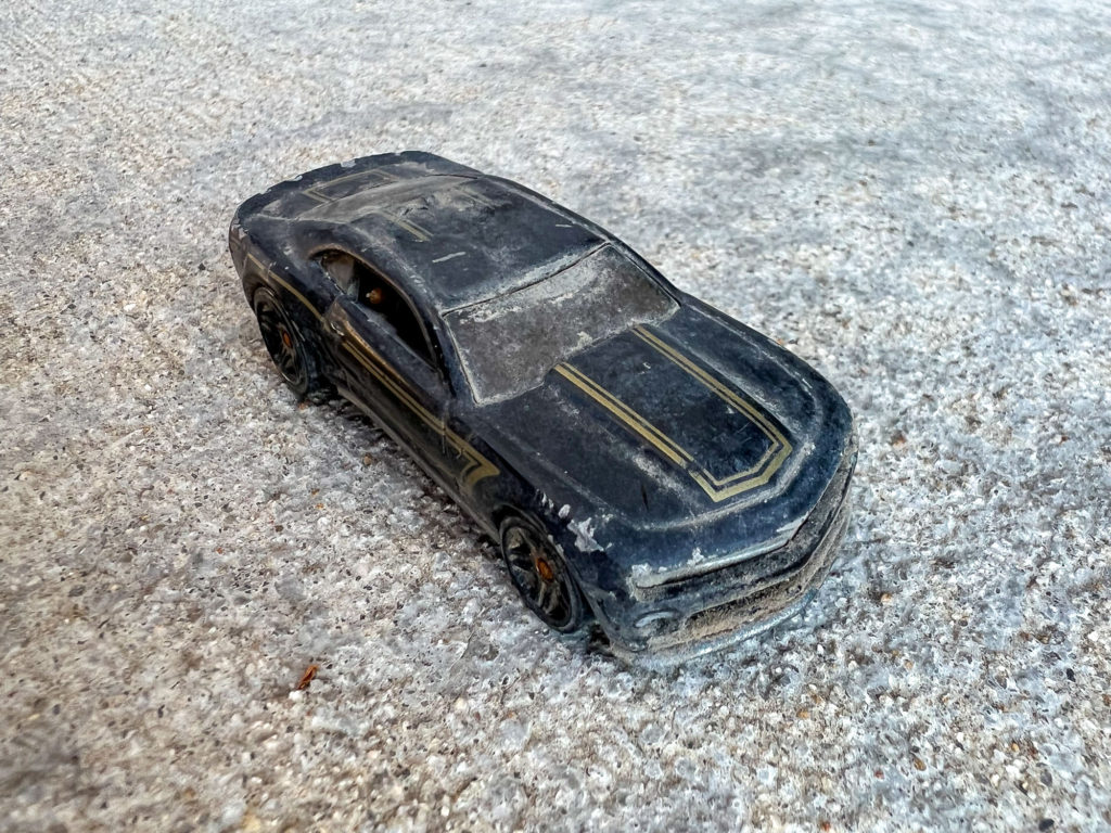 Black Dodge Challenger toy car