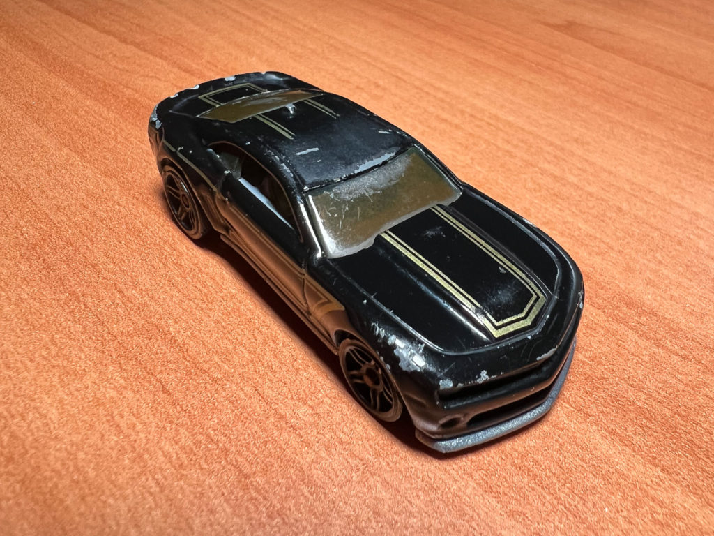 Black Dodge Challenger Hot Wheels toy car