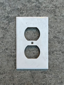 White outlet cover