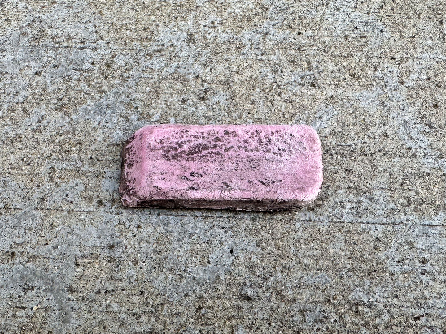 Scuffed-up pink eraser