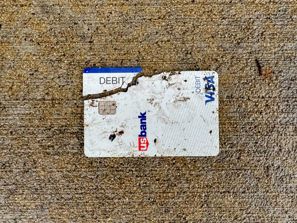 Damaged US Bank debit card
